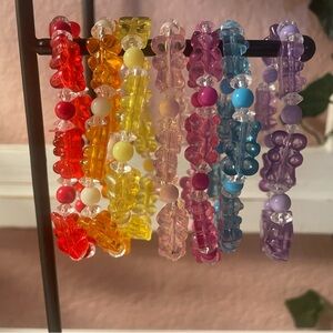 Rainbow Gummy Bear Bracelets Set